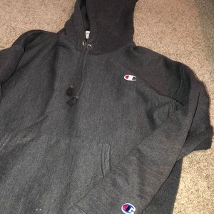 Champions hoodie large in gray